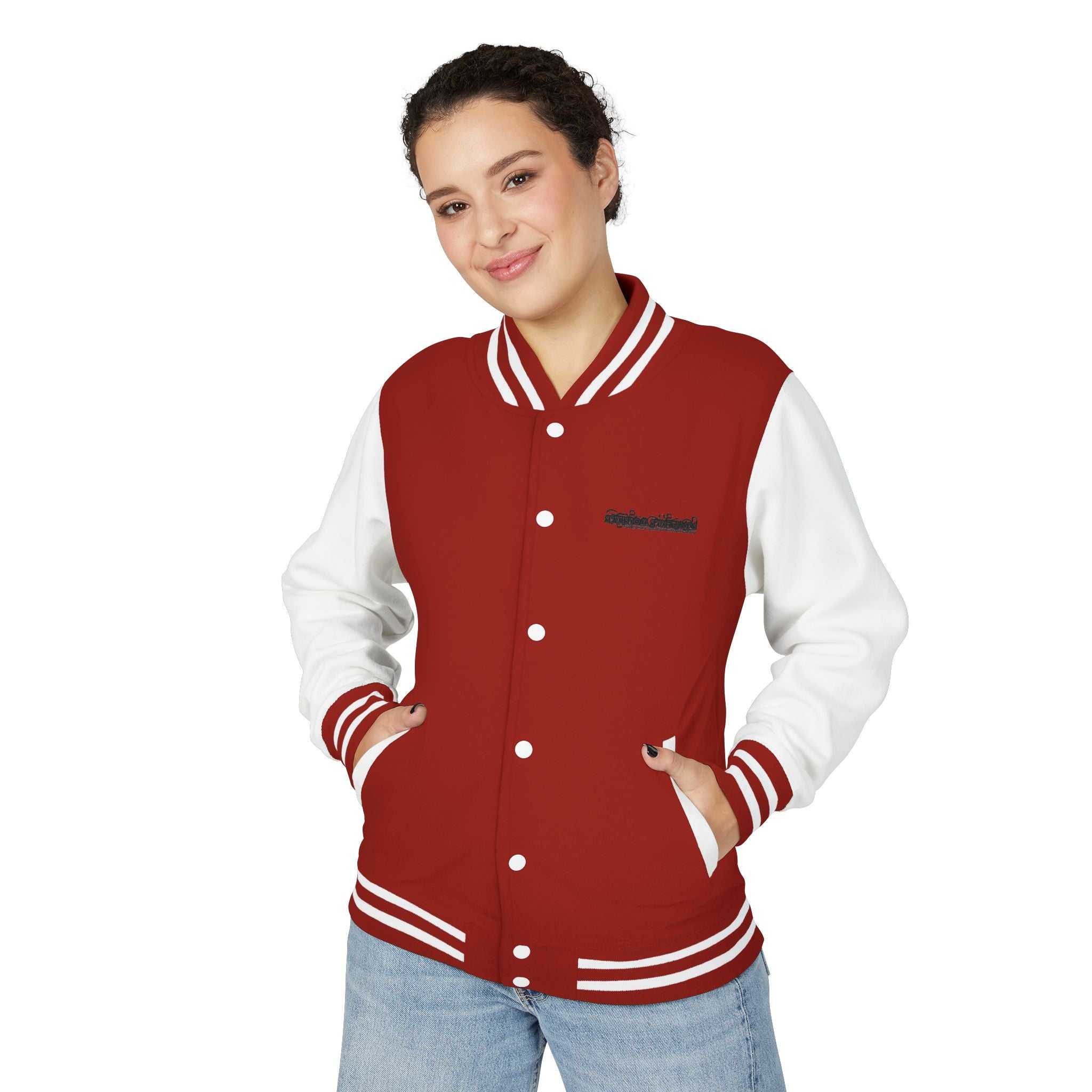 SRWisdom Unisex Heavyweight Letterman Jacket [Spinetical 0-1-0]