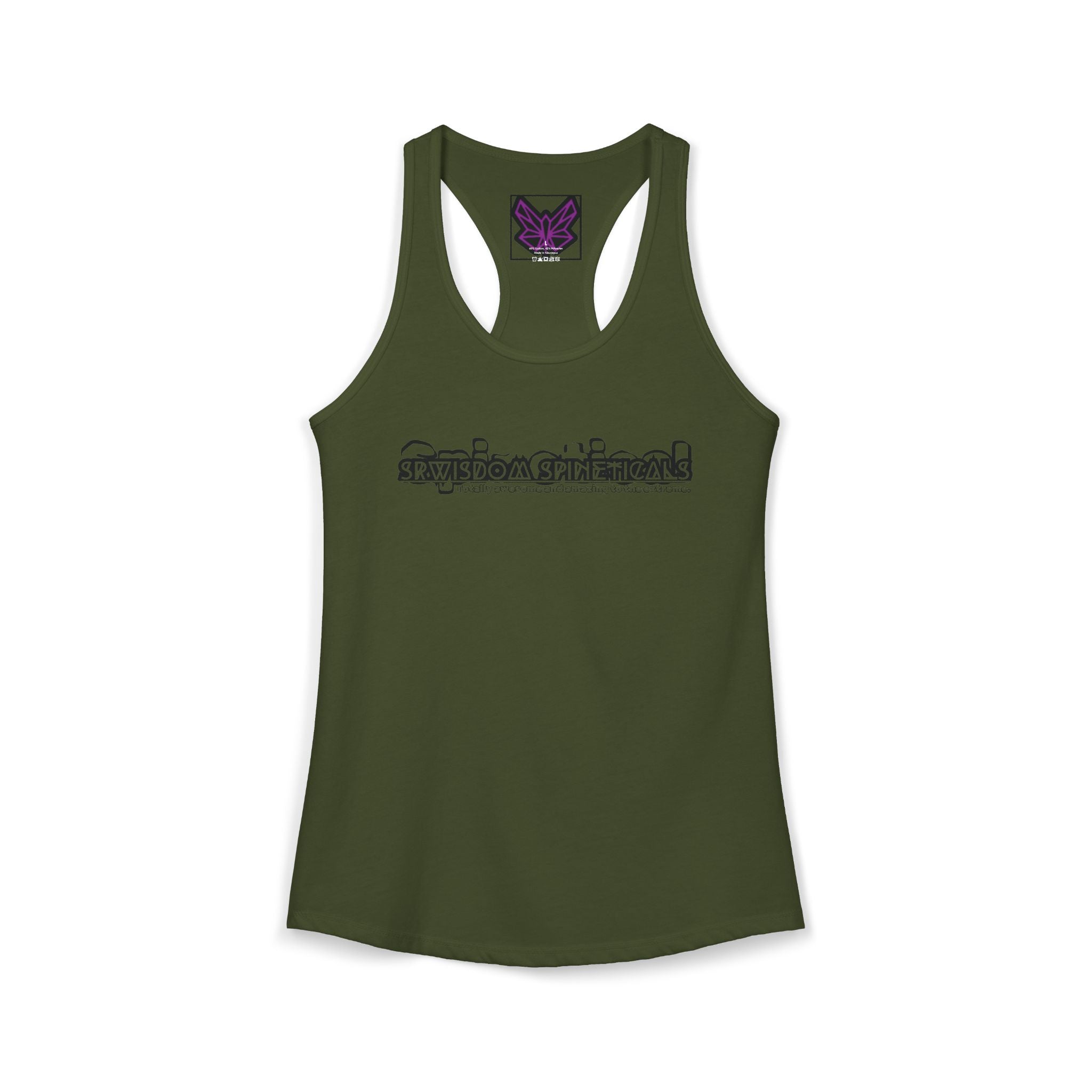 SRWisdom Women's Ideal Racerback Tank [Spinetical 0-1-0]