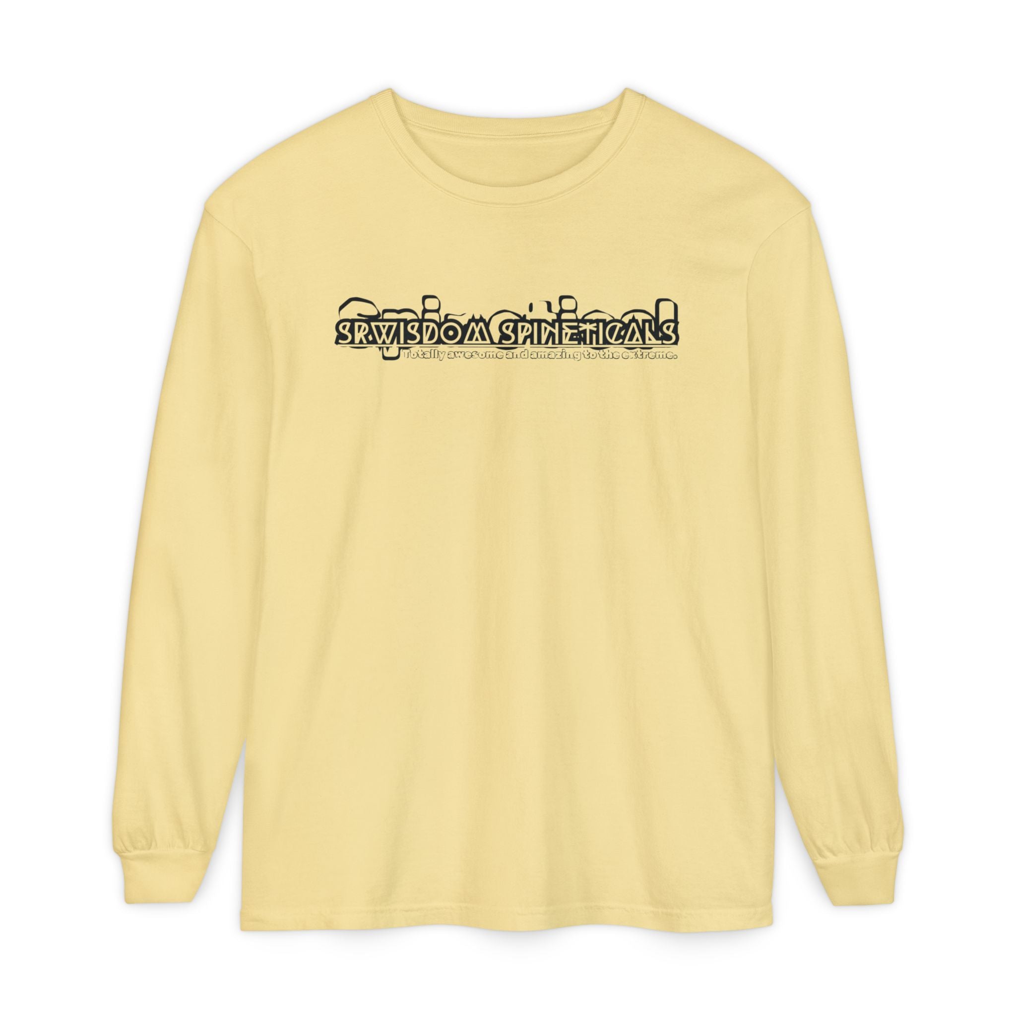 SRWisdom Unisex Garment-dyed Long Sleeve T-Shirt [Spinetical]