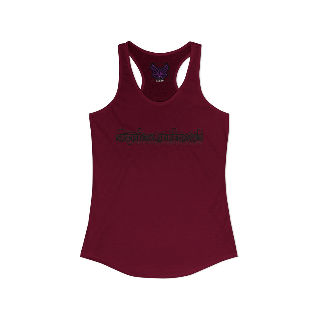 SRWisdom Women's Ideal Racerback Tank [Spinetical 0-1-0]