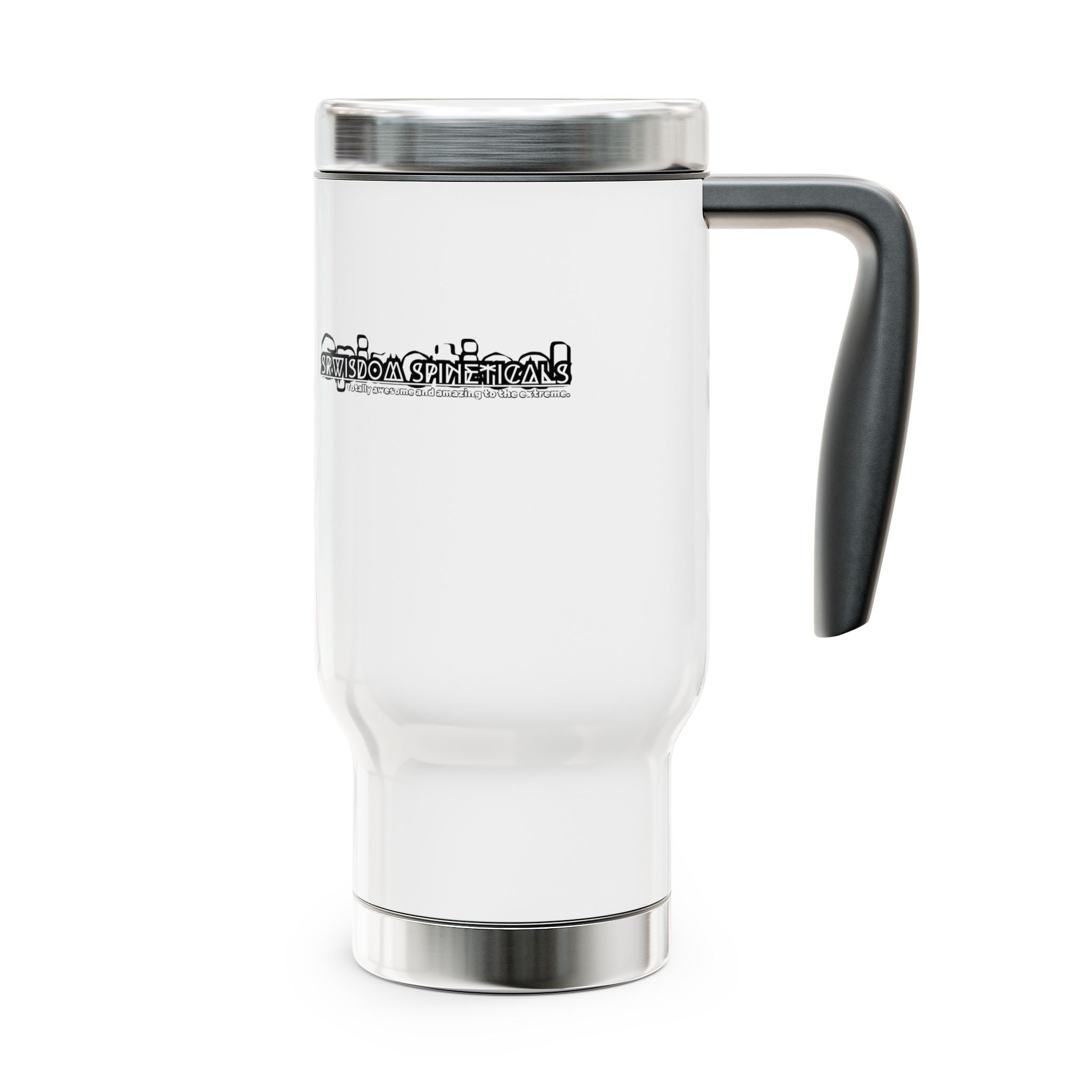 SRWisdom Stainless Steel Travel Mug with Handle, 14oz [Spinetical 0-1-0]